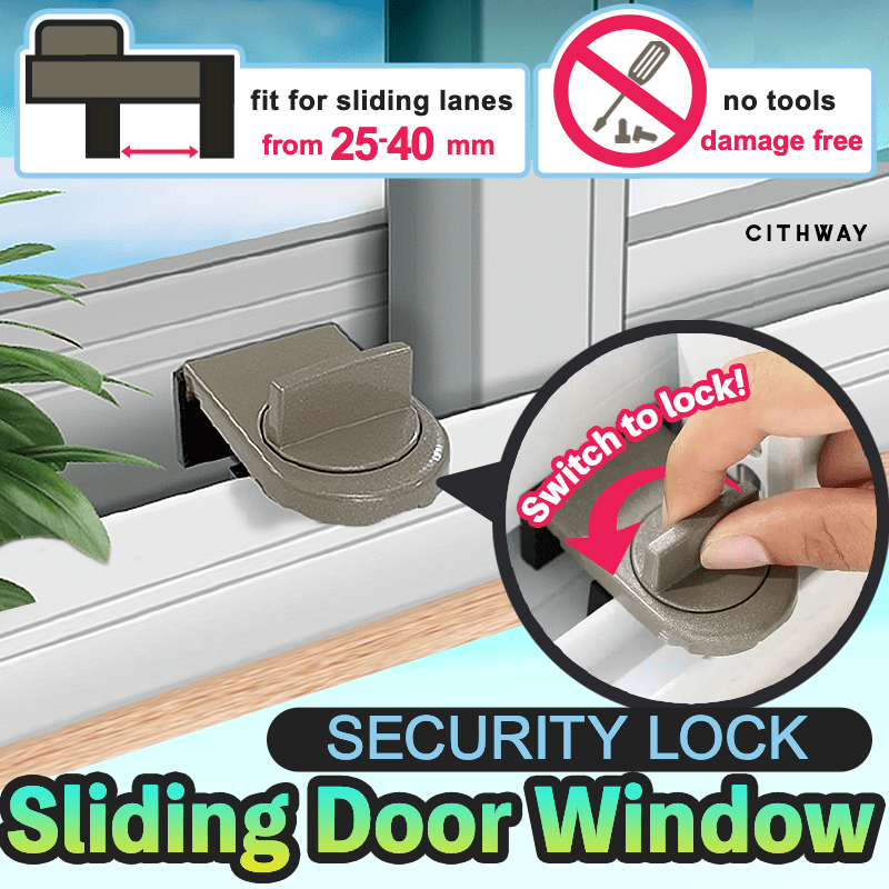 Cithway™ Child-Safety Sliding Door and Window Security Lock