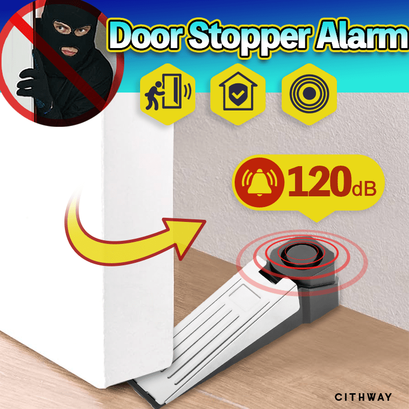 Cithway™ Travel-Safety Universal Door Stopper Alarm